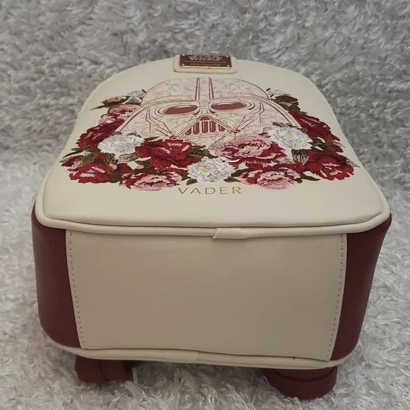 NWT Loungefly Darth Vader Floral embroideries mini backpack - Picture 8 of 16